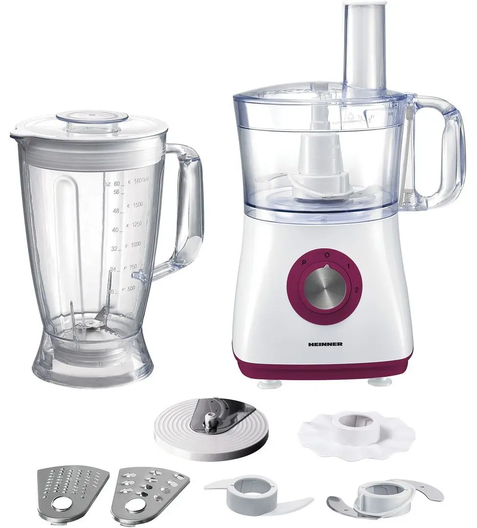 Robot de bucatarie Heinner HFP-750BG (White/Cerise)