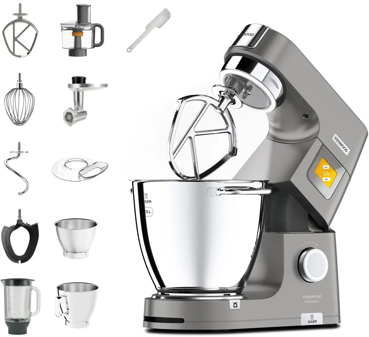 Robot de bucatarie Kenwood Titanium Chef Patissier XL KWL90.594SI (Silver)