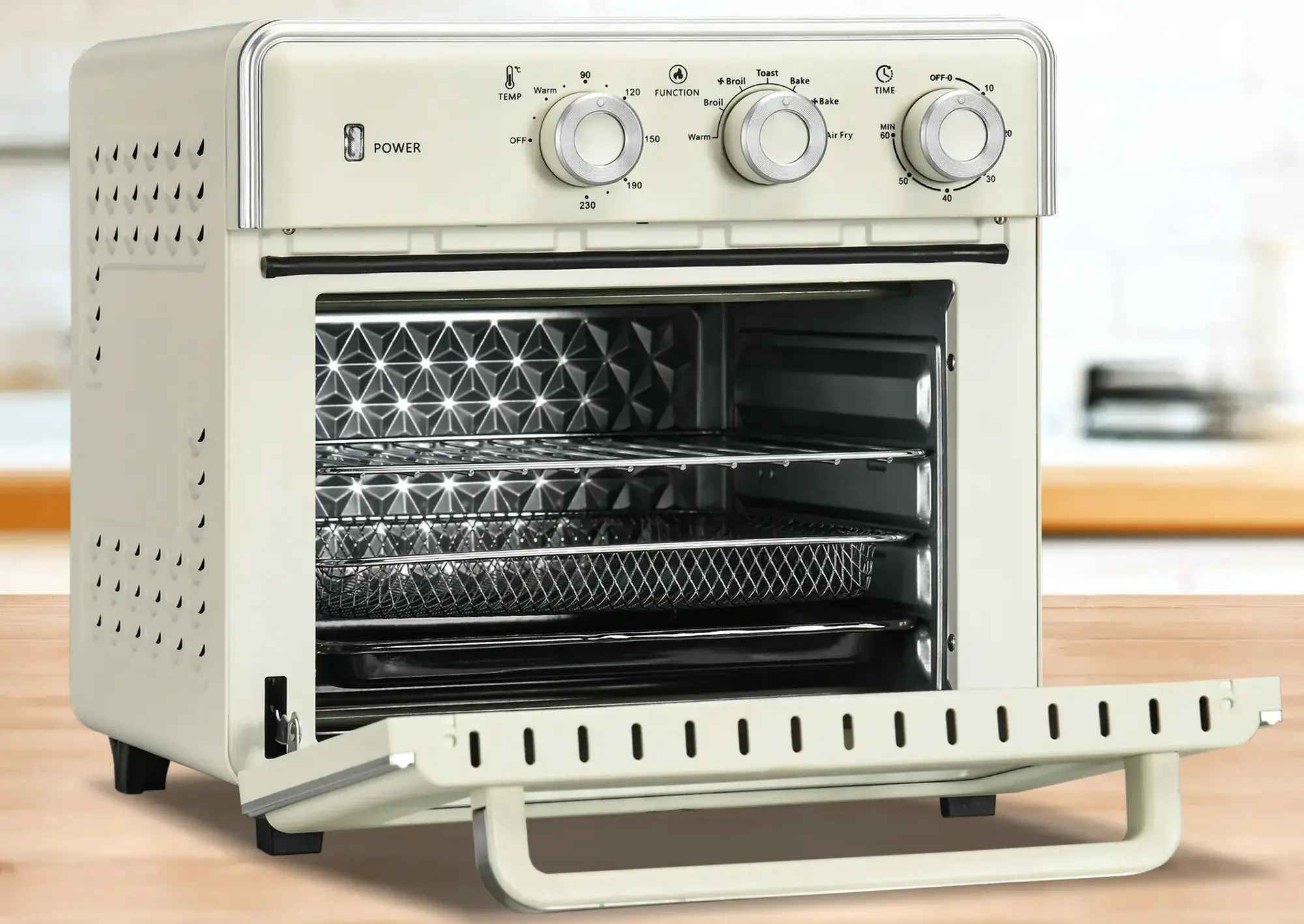 Cuptor electric Homcom 800-152V90CW (Cream White/Silver) - 5