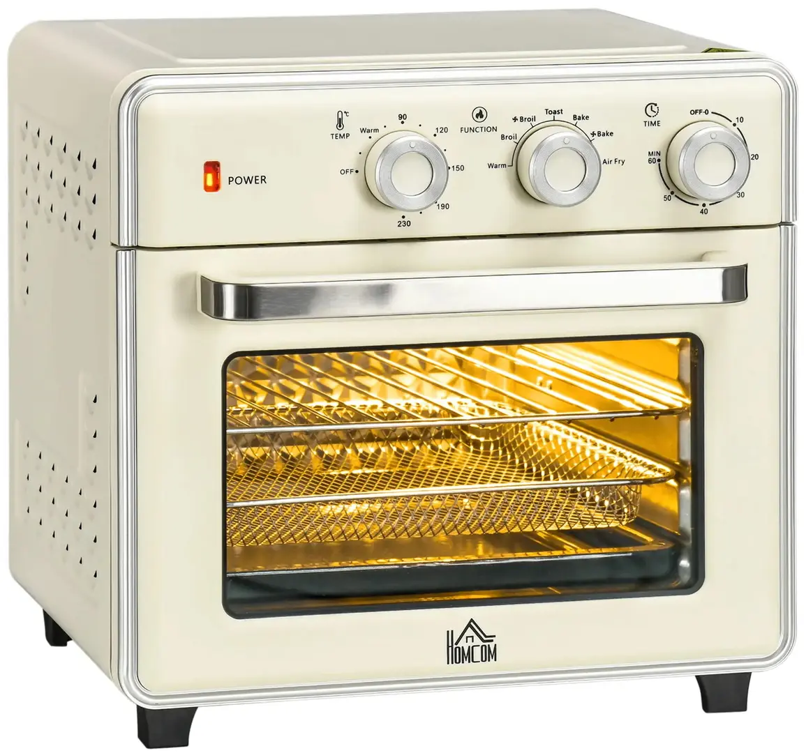 Cuptor electric Homcom 800-152V90CW (Cream White/Silver)