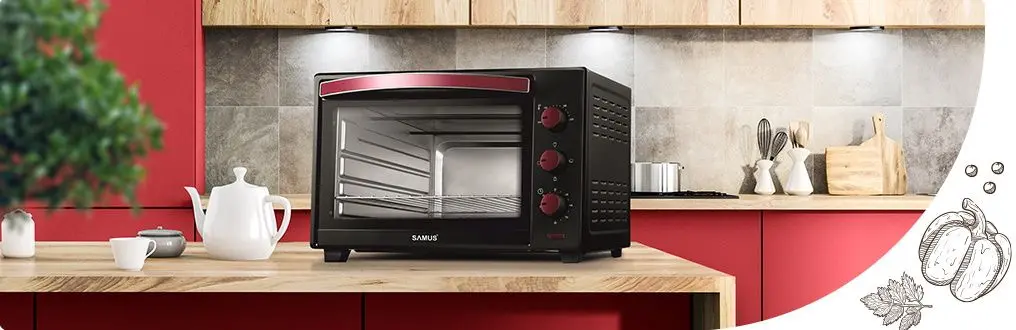 Электропечь Samus CS-45B2 (Black/Red) - 3