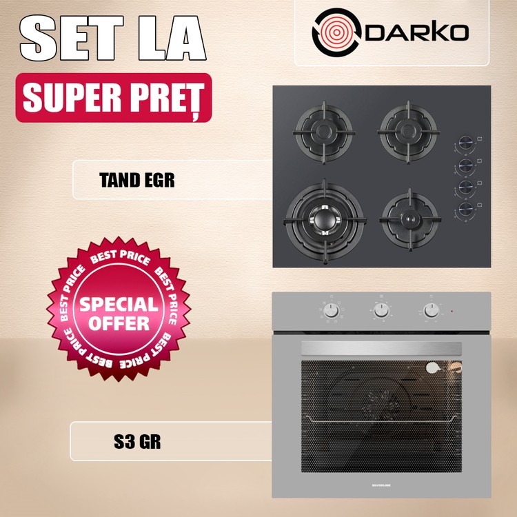 Set electrocasnice incorporabile Darko S3 GR + Tand Egr (Grey)