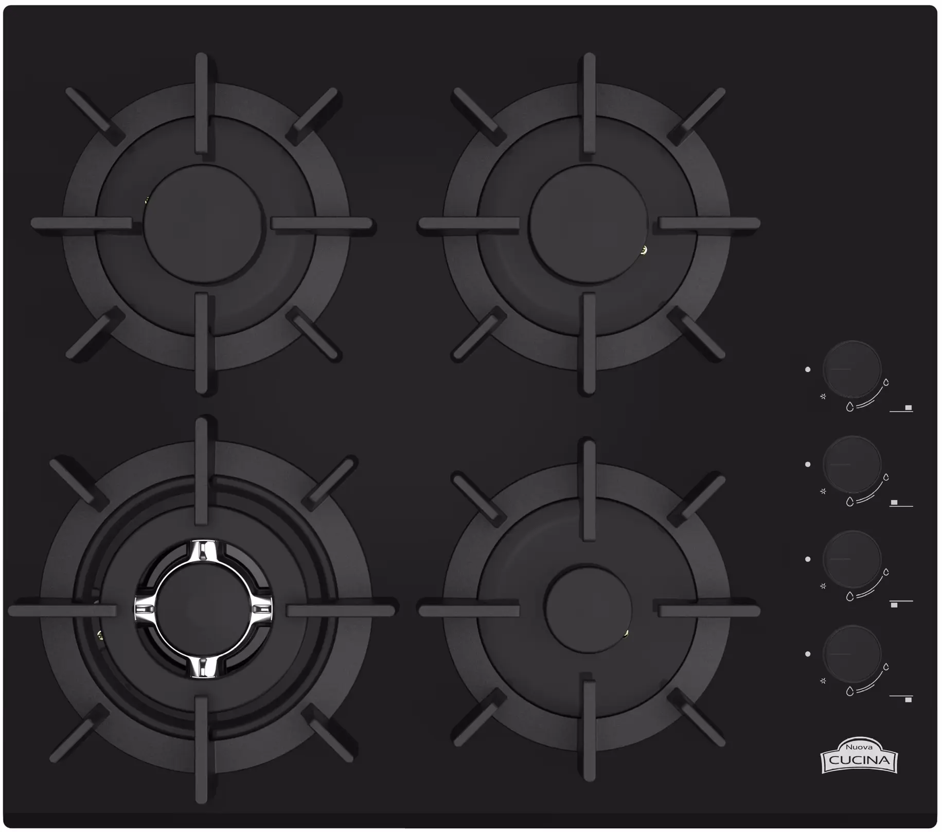 Комплект встраиваемой бытовой техники Nuova Cucina Glass Star 60см (Black) - 5