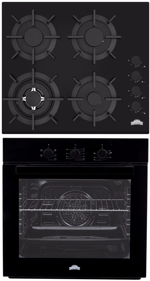 Комплект встраиваемой бытовой техники Nuova Cucina Glass Star 60см (Black)