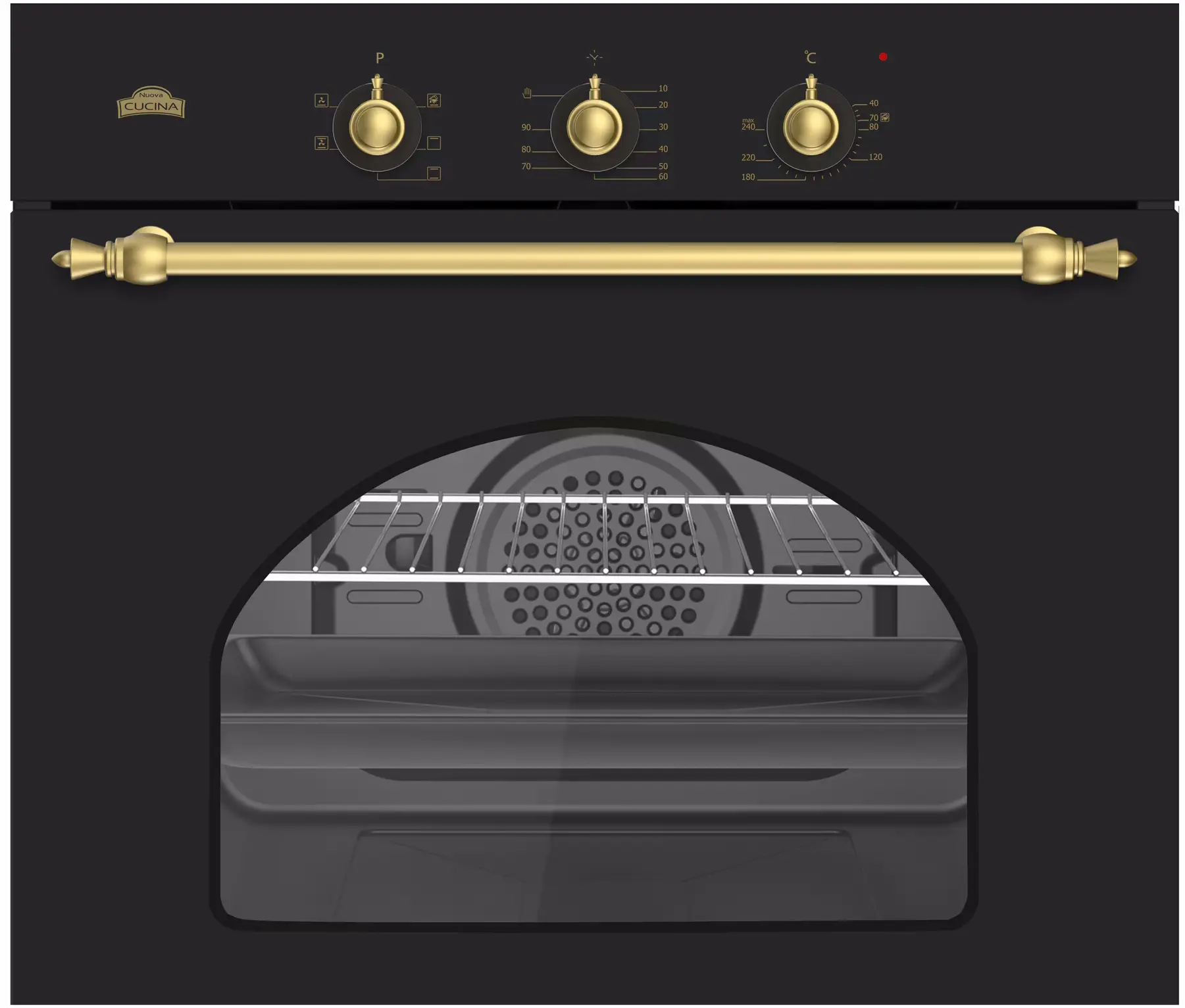 Комплект встраиваемой бытовой техники Nuova Cucina Retro Star (Black) - 2