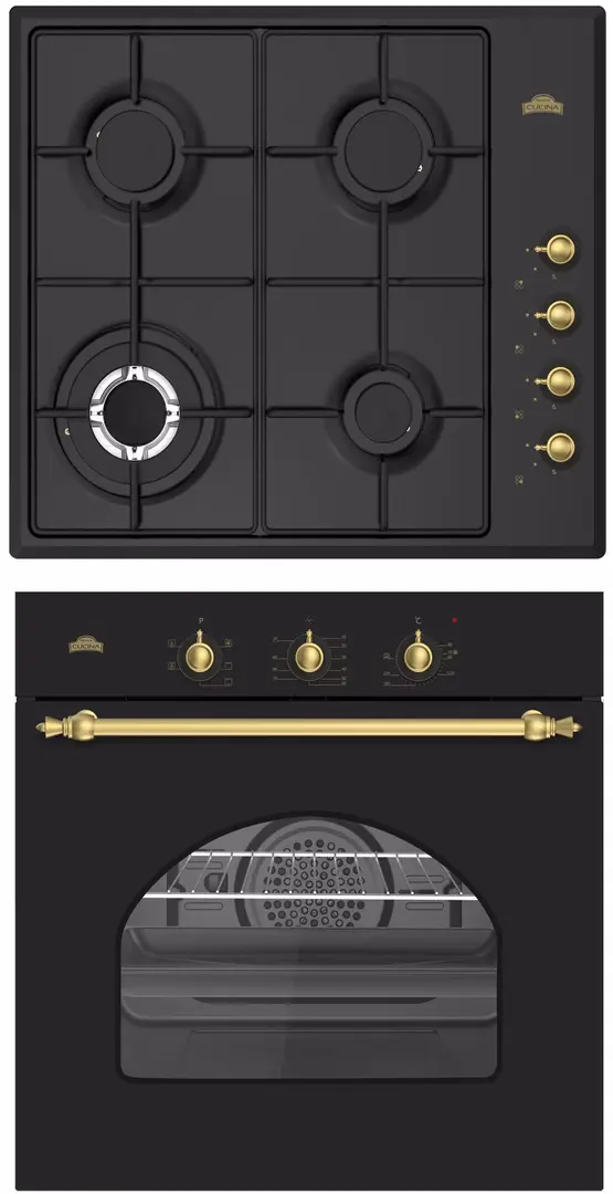 Комплект встраиваемой бытовой техники Nuova Cucina Retro Star (Black)