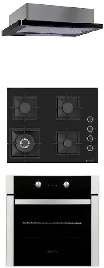 Комплект встраиваемой бытовой техники Studio Casa LN 605 Venetia + Viva Cry60 + Lean 3D (Black)