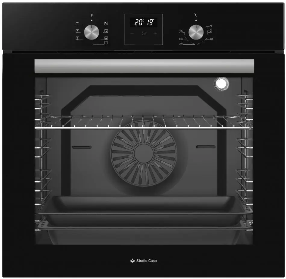 Set electrocasnice incorporabile Studio Casa Ambra Nero FE808 + VCR4RSP60 + Moderna Turbo (Black)