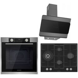 Set electrocasnice incorporabile Studio Casa Bellagio FE8102 + Bellagio Nero 70 + Lenno Black (Inox/Black)