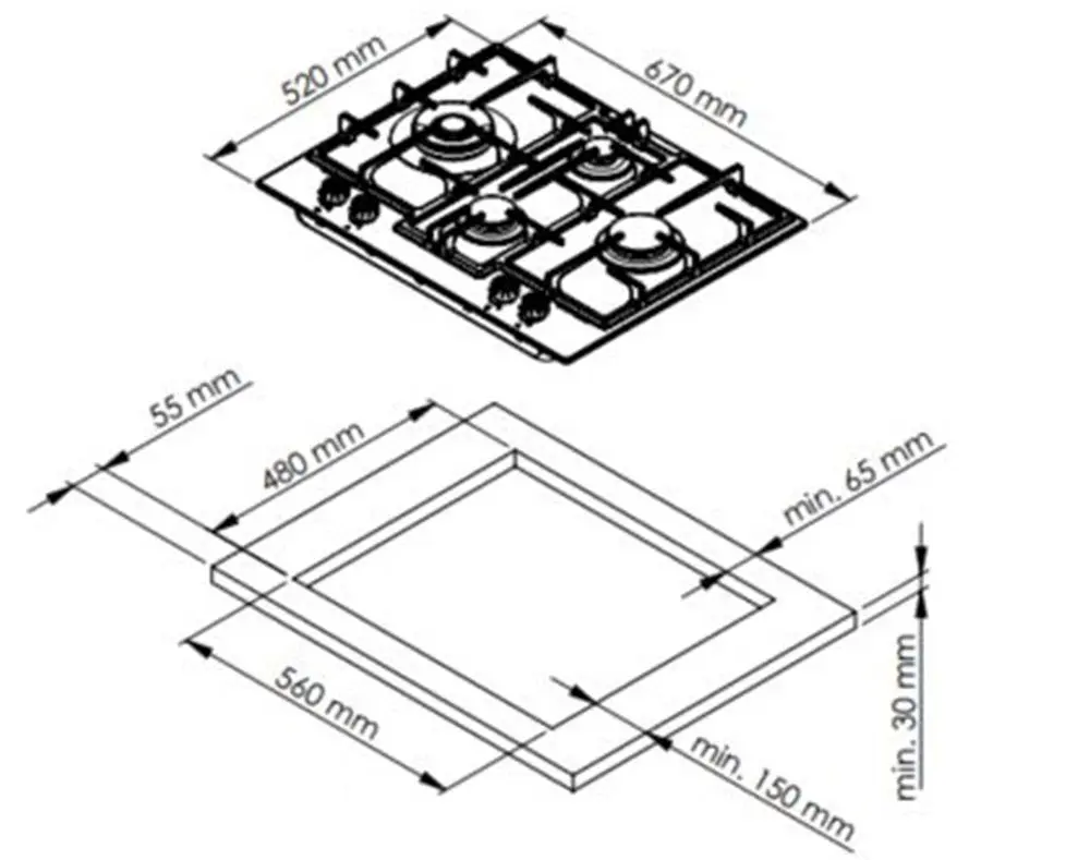 Set electrocasnice incorporabile Studio Casa Bellagio FE8102 + Bellagio Nero 70 + Wind Turbo Black (Inox/Black)