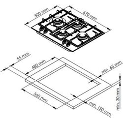 Set electrocasnice incorporabile Studio Casa Elegance Aqua Cooking Art Grey FE810 + Elegance Grey 70 + Dual Plane Grey 60 (Grey/Inox) Thumb
