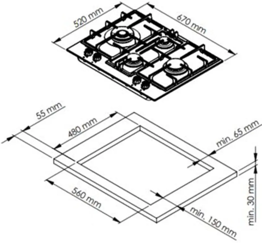 Set electrocasnice incorporabile Studio Casa Elegance Aqua Cooking Art Grey FE810 + Elegance Grey 70 + Dual Plane Grey 60 (Grey/Inox)