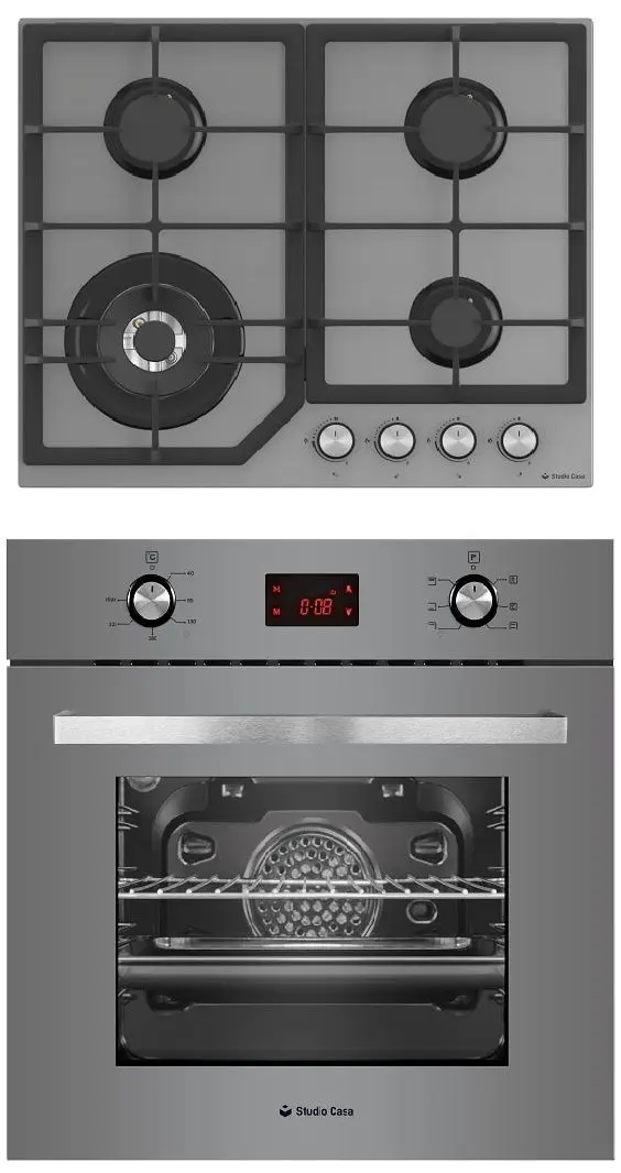 Set electrocasnice incorporabile Studio Casa Parma FE660 + Parma Glass (Grey)