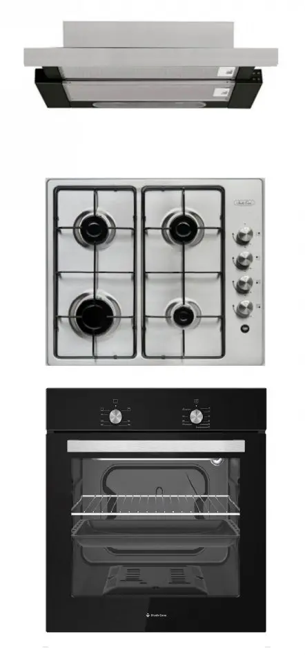 Set electrocasnice incorporabile Studio Casa PG60INOX + Alizee 60 X + FG60Nero (Inox/Black)