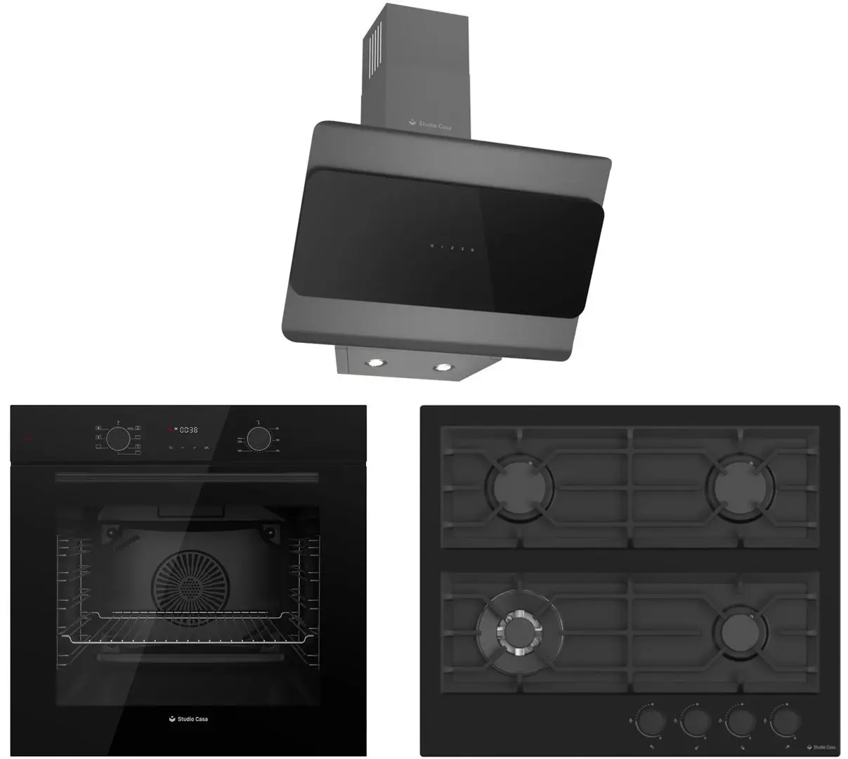 Set electrocasnice incorporabile Studio Casa Rialto FE737 + Rialto 60 + Lenno Black (Black)