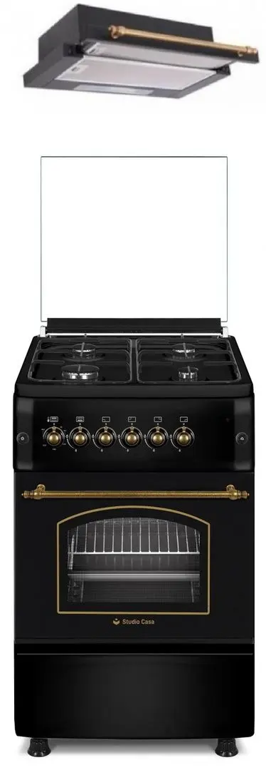 Set electrocasnice incorporabile Studio Casa Verona Retro +  Lean Retro (Black)