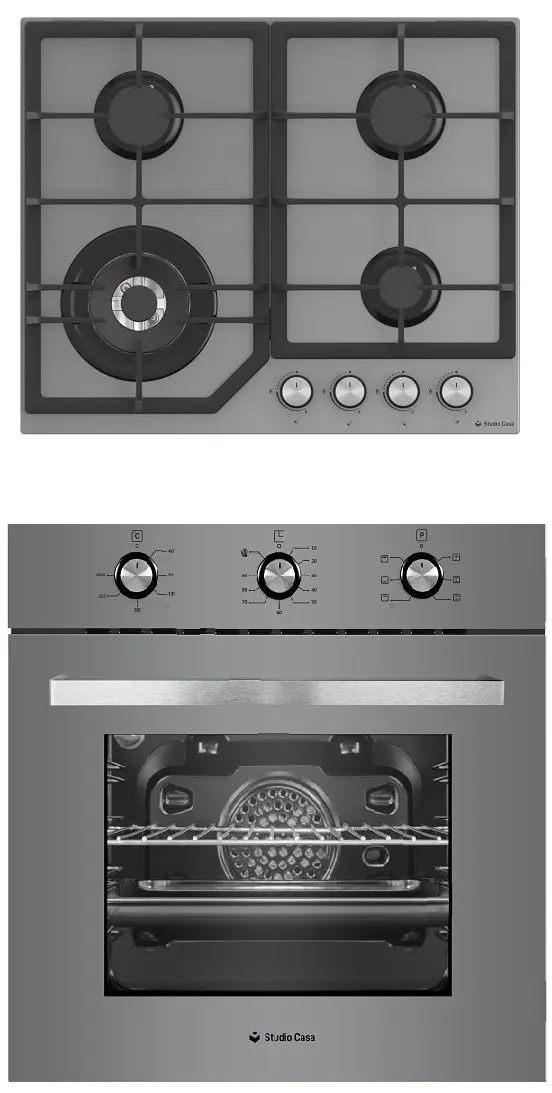 Набор кухонной техники Studio Casa PG660 Parma Glass + Casa Parma FE660 (Grey)