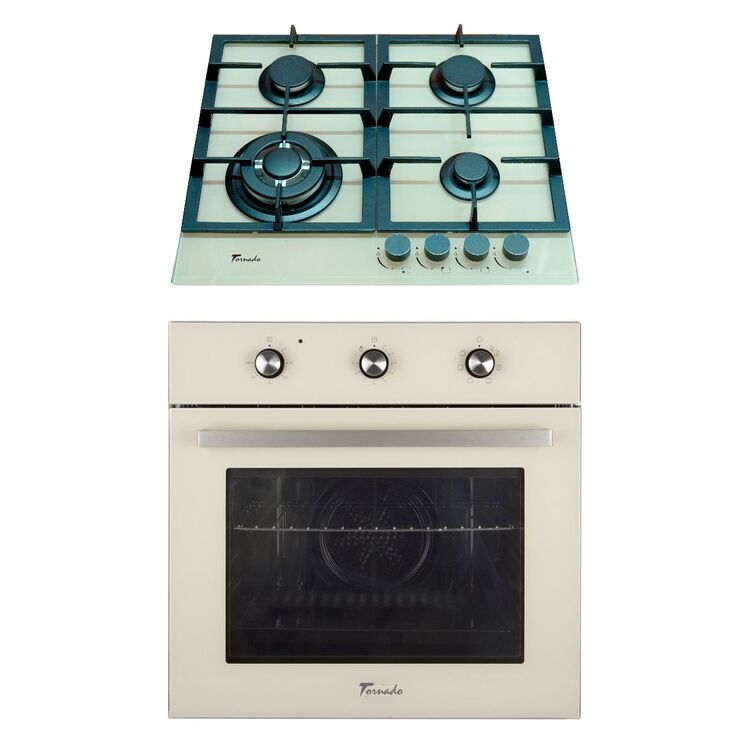 Комплект встраиваемой техники Tornado TR4033 Glass + TRC-6M 888WP (Ivory)