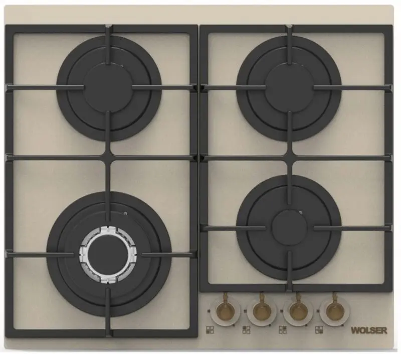 Комплект встраиваемой техники Wolser WL-60 FG IX + WL-6400 + WL-F 66 (Ivory Rustic) - 2