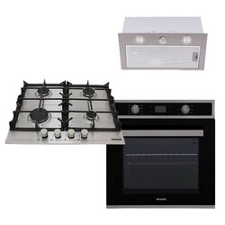 Комплект встраиваемой техники Wolser WL- 64G + WL-BE 66 D + WL 60 IX INC 750 (Black/Inox)