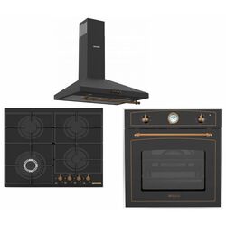 Комплект встраиваемой техники Wolser WL-B 60 M + WL-6400 + WL-TR06 (Black Rustic)