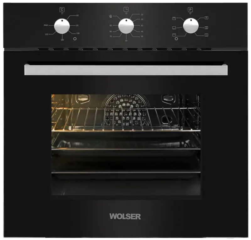 Set electrocasnice incorporabile Wolser WL-F 60 SLIM + WL-F 6400 GBN Q + WL-F 66 MSN (Black/Inox) - 2