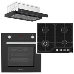 Комплект встраиваемой техники Wolser WL-F 60 Slim + WL-F 6400 GBN Q + WL-TR08 DB V (Black)