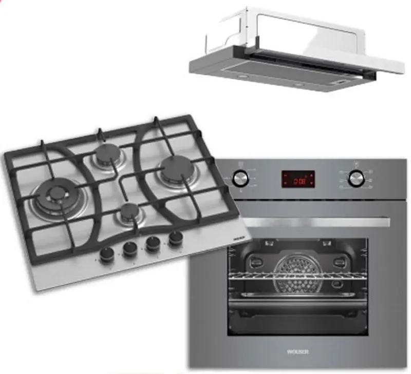 Комплект встраиваемой техники Wolser WL-F 60 Slim + WL-F 6403 GT IC Romb + WL-F 66 D GR (Grey)