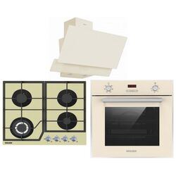 Комплект встраиваемой техники Wolser WL-F 60 TC + WL-6400 GBN Q + WL-TR06 D IV (Ivory)