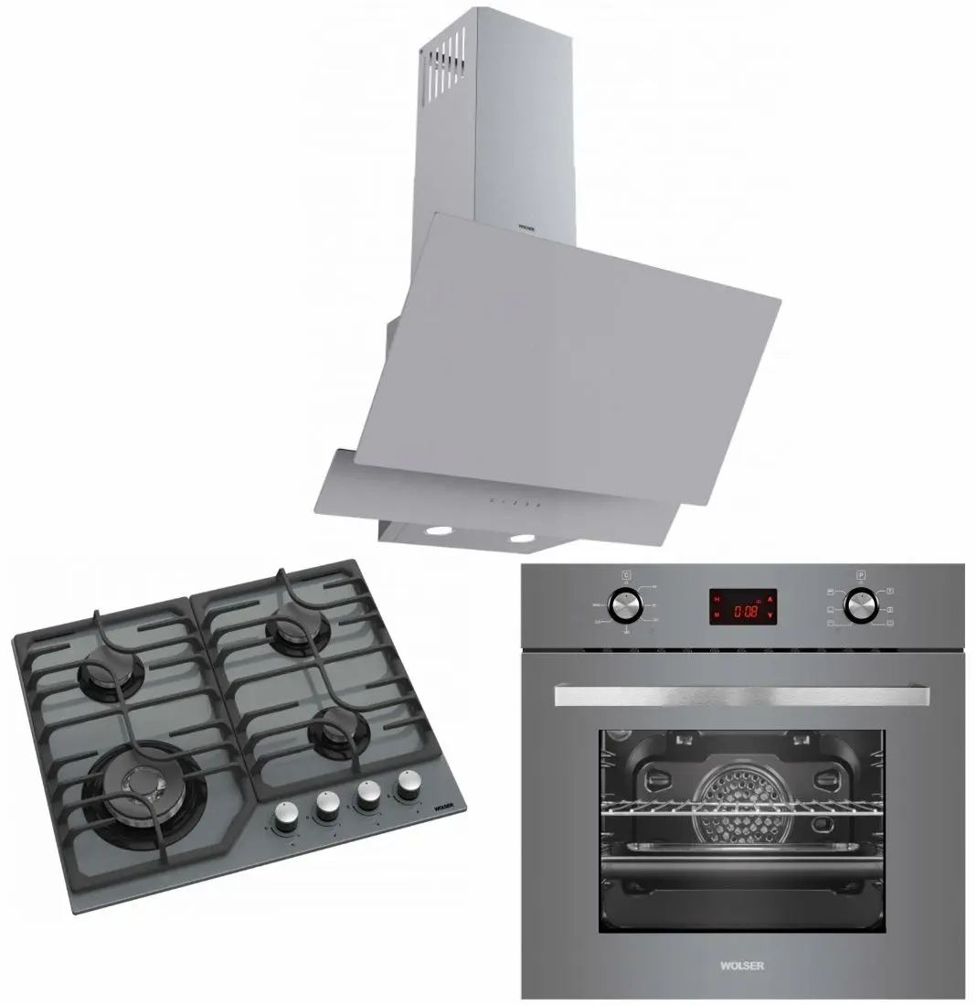 Комплект встраиваемой техники Wolser WLF60TC + WLF6402GTIC + WLF66DGR (Grey)