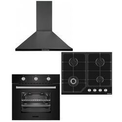 Комплект встраиваемой техники Wolser WL-F 601 AF + WL-F 6400 GBN Q + WL-F 66 MSN (Black)
