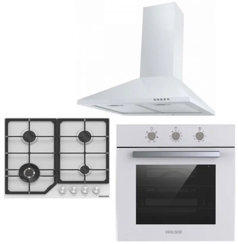 Set electrocasnice incorporabile Wolser WL-F 6400 GBN Q + WL-TR06 MW + WL-F 601 AF (White)