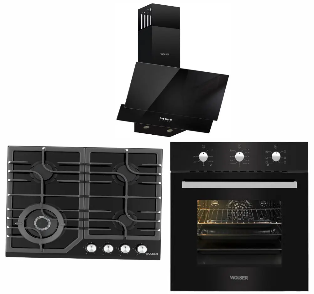 Set electrocasnice incorporabile Wolser WL-F 6402 GT IC + WL-F 66 MSN + WL-F 60 AL (Black )