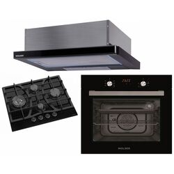 Комплект встраиваемой техники Wolser WL-F 6403 GT IC Romb + WL-TR08DB + WL-TR 60 FG (Black)
