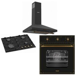 Комплект встраиваемой техники Wolser WL-F 6404 EN + WL-F 66 + WL-B 60 M (Rustic Black)
