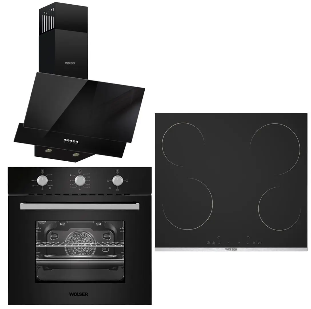 Set electrocasnice incorporabile Wolser WL-TR 640 EL + WL-F 67 M + WL-F 60 AL (Black)