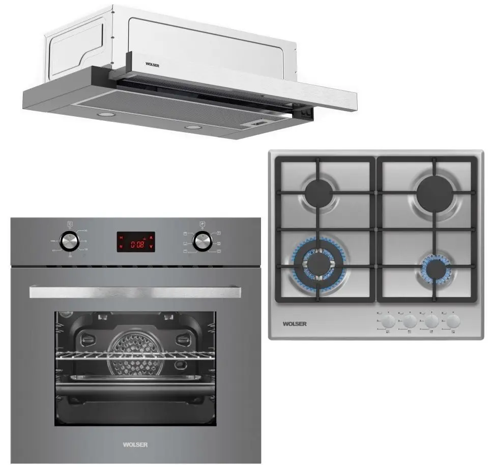 Set electrocasnice incorporabile Wolser WL-TR6400 CE FFD + WL-F 60 Slim + WL-F 66 D GR (Grey)