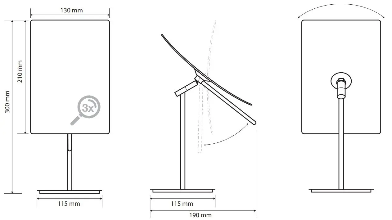 Oglinda cosmetica Bemeta 116201312 (Chrome)