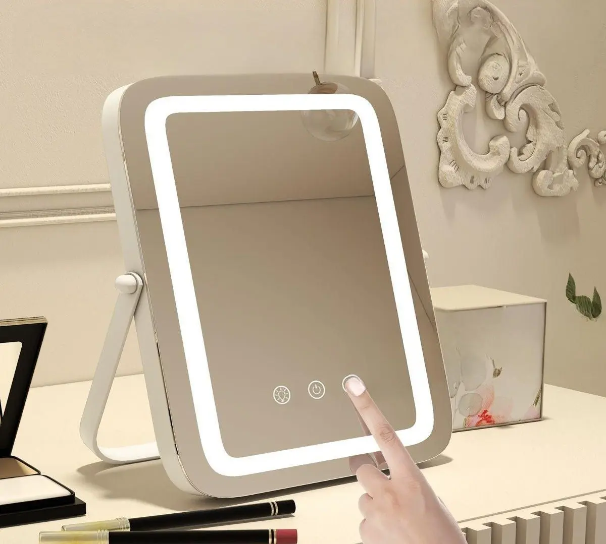 Oglinda cosmetica cu iluminare Costway HU10614DE-WH (White)