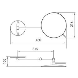 Oglindă cosmetică Imprese 181222 (Chrome) Thumb