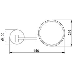 Oglindă cosmetică cu iluminare Imprese 181322 (Chrome) Thumb