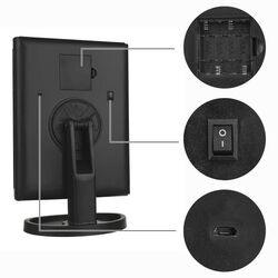 Oglindă cosmetică cu iluminare Iso Trade 7870 (Black) Thumb