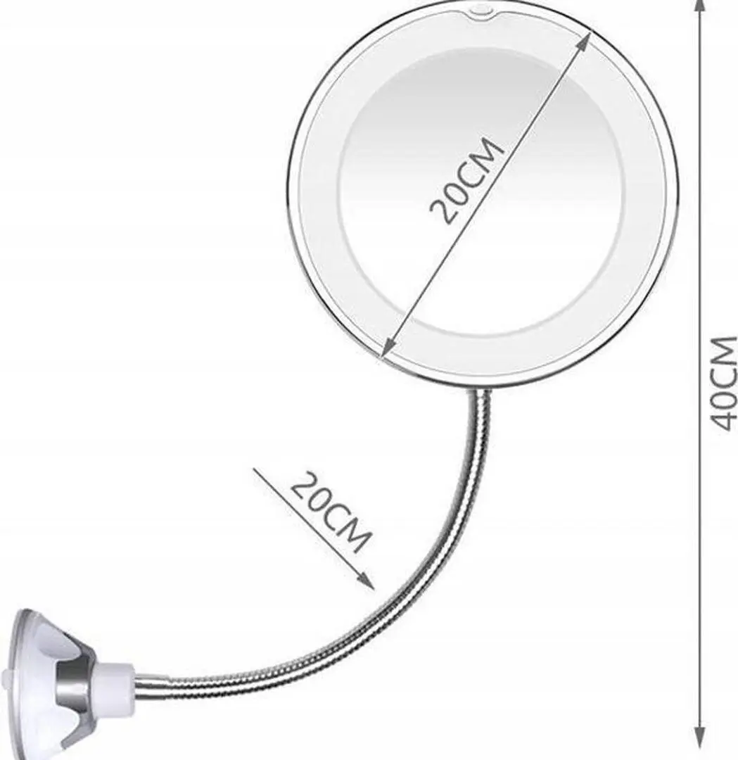 Oglinda cosmetica cu iluminare Iso Trade 9619 (Silver)