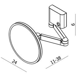 Oglindă cosmetică cu iluminare Volle Fiesta 15-77-333 (Silver) Thumb