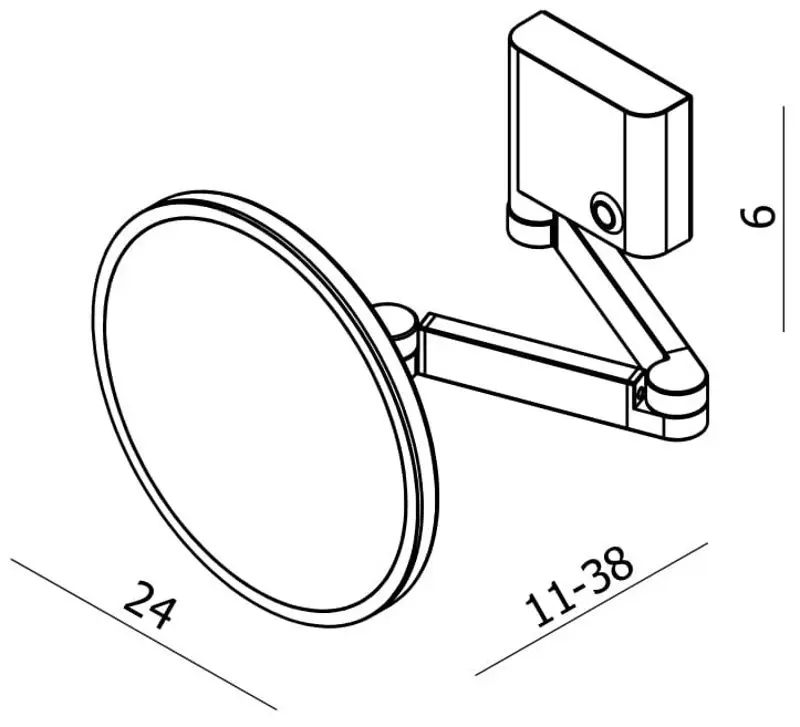Oglindă cosmetică cu iluminare Volle Fiesta 15-77-333 (Silver)