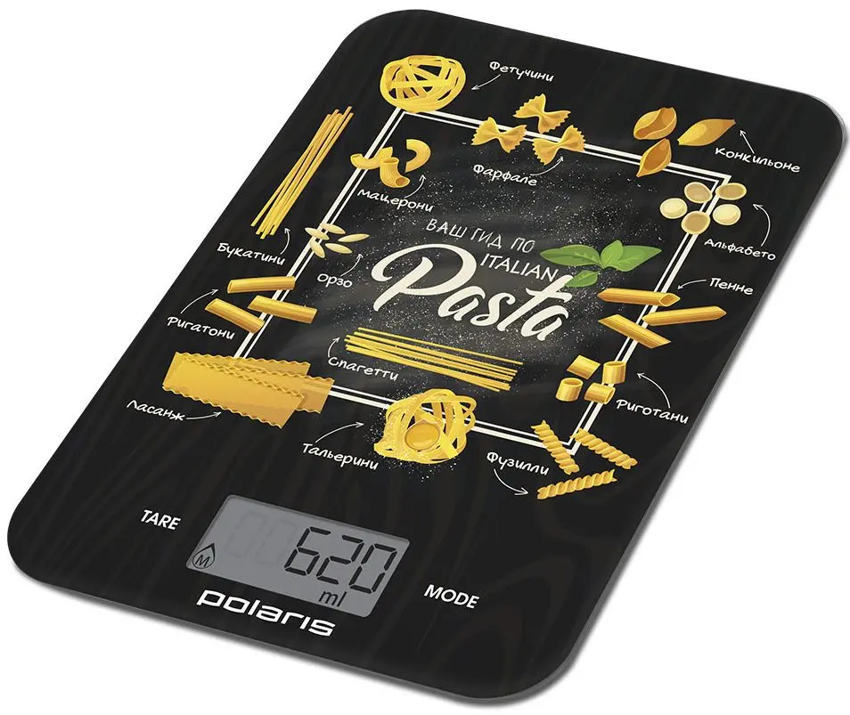 Весы кухонные Polaris PKS 1054DG Pasta (Black) - 2