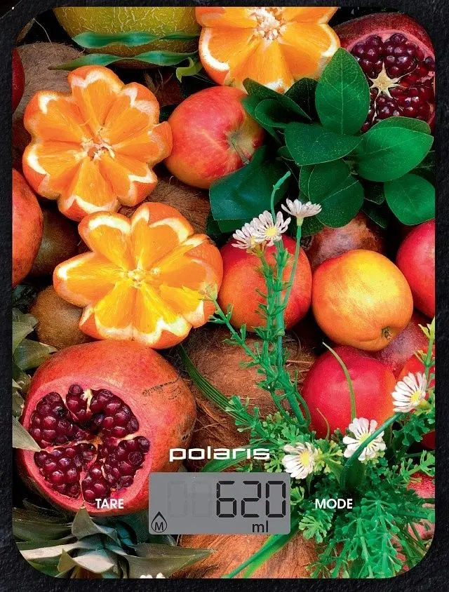Весы кухонные Polaris PKS 1057DG Fruits (Multicolor)