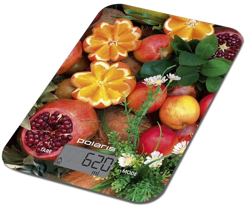 Весы кухонные Polaris PKS 1057DG Fruits (Multicolor)