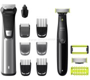 Set aparat de tuns+ trimmer 13in1 Philips Multigroom MG9720/90 (Silver/Black)