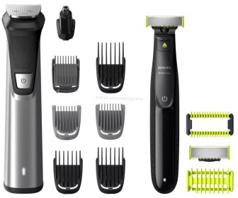 Set aparat de tuns+ trimmer 13in1 Philips Multigroom MG9720/90 (Silver/Black)